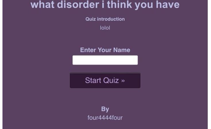 what disorder i think you have