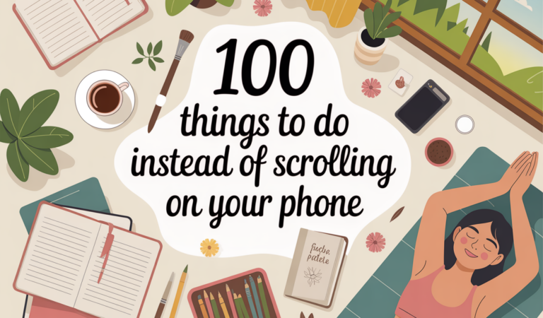 100 Things To Do Instead of Scrolling on Your Phone 100 Things To Do Instead of Scrolling on Your Phone